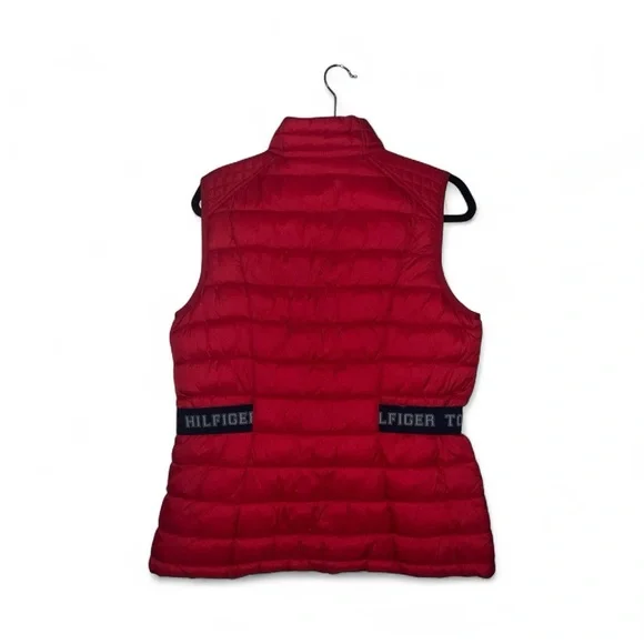 Tommy Hilfiger Puffer Red Quilted Vest - Picture 4 of 9